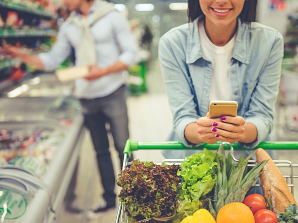 Millennial grocery shop crop